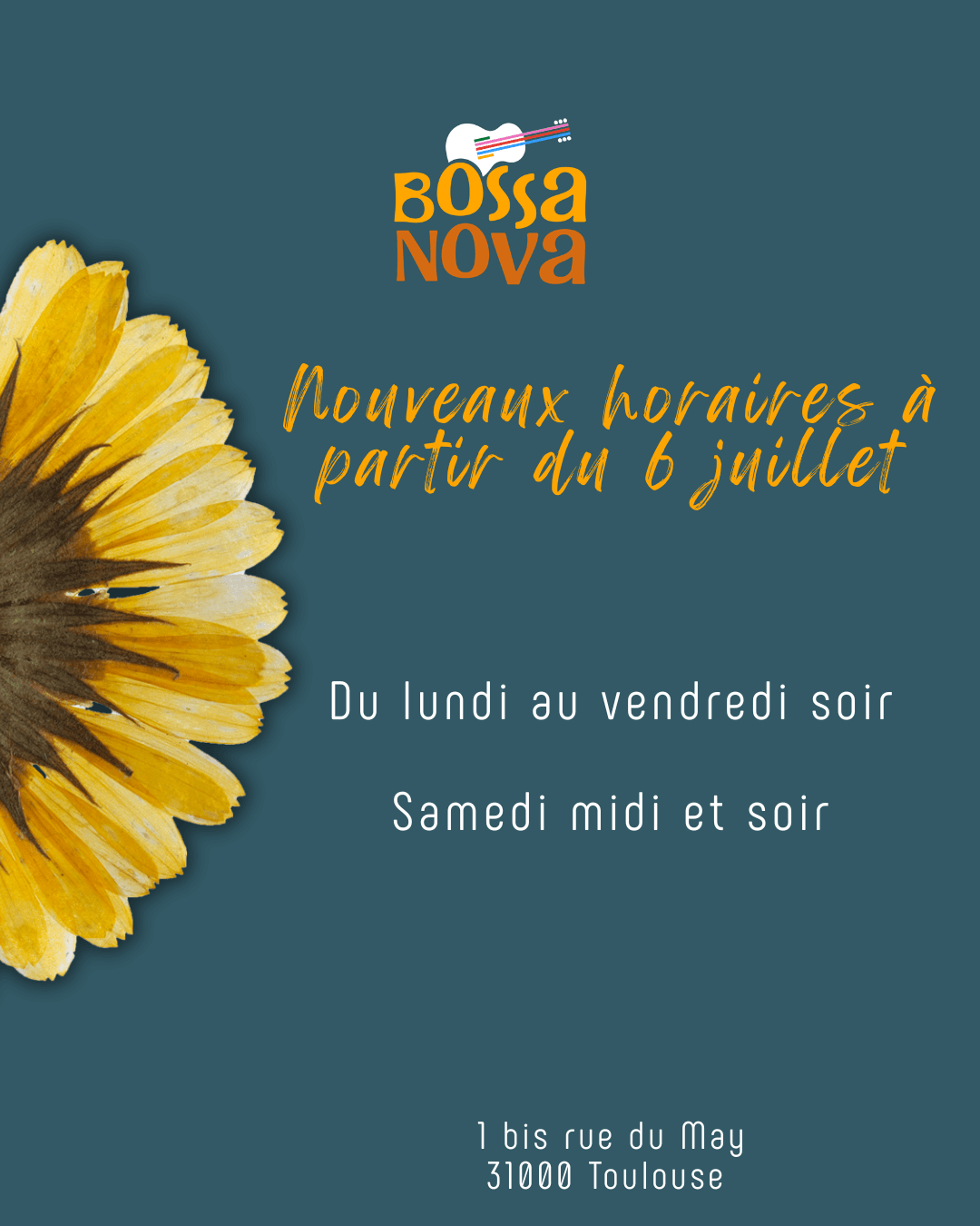 Le jeudi, 15 janvier, à partir de 19:30 il y aura au restaurant Bossa Nova une présentation musicale avec Anouk Lacoste, Morena Rosa et Lucas Notaro. Réservation conseillée.